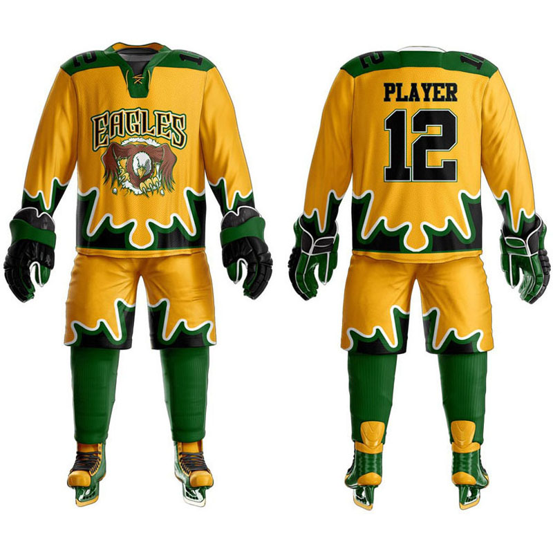 Custom Logo Printed Sublimated Ice Hockey Uniforms