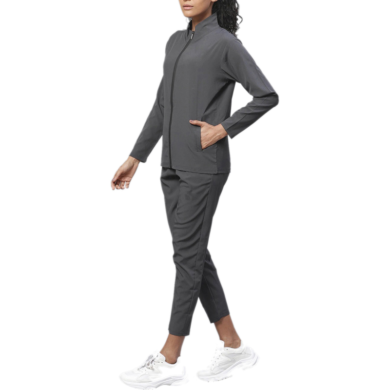 Charcoal Grey Zipper Tracksuits