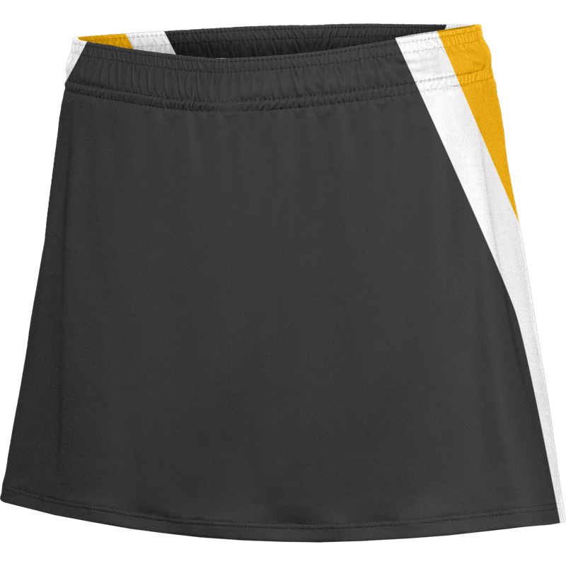 Women Grey & Yellow Colorblocked Tennis Wear Skirt