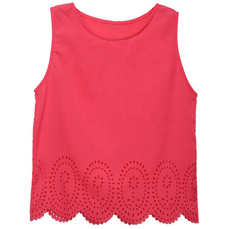 Sleeveless Hollow Crop Tank